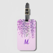 Lovely Light Paarse Waterverf Kijk naar Wisteria Bagagelabel (Voorkant (verticaal))
