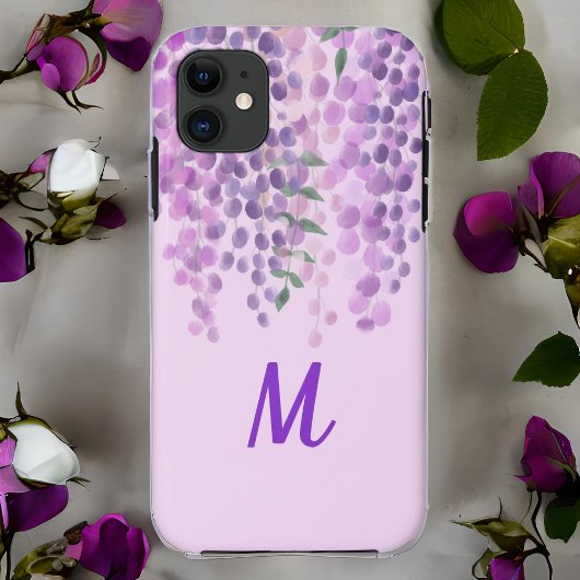 Lovely Light Paarse Waterverf Kijk naar Wisteria Case-Mate iPhone Case