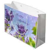 Lovely Lilacs Happy Birthday Groot Cadeauzakje (Achterkant Gekanteld)