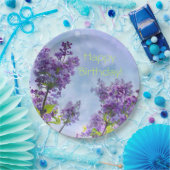 Lovely Lilacs Happy Birthday Papieren Bordje (Feest)