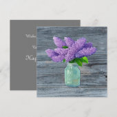 Lovely Lilacs in Rustic Mason Jar (Voorkant / Achterkant)