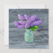 Lovely Lilacs in Rustic Mason Jar (Voorkant)