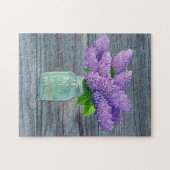 Lovely Lilacs in Rustic Mason Jar Legpuzzel (Horizontaal)
