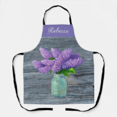Lovely Lilacs in Rustic Mason Jar Schort (Voorkant)