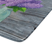 Lovely Lilacs in Rustic Mason Jar Snijplank (Hoek)