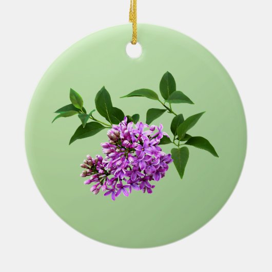 Lovely Lilacs Keramisch Ornament (Achterkant)