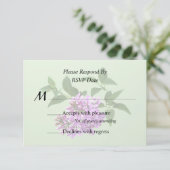 Lovely Lilacs RSVP Kaartje (Staand voorkant)