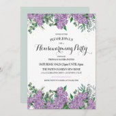 Lovely Lilacs Spring Housewarming Party Kaart (Voorkant / Achterkant)