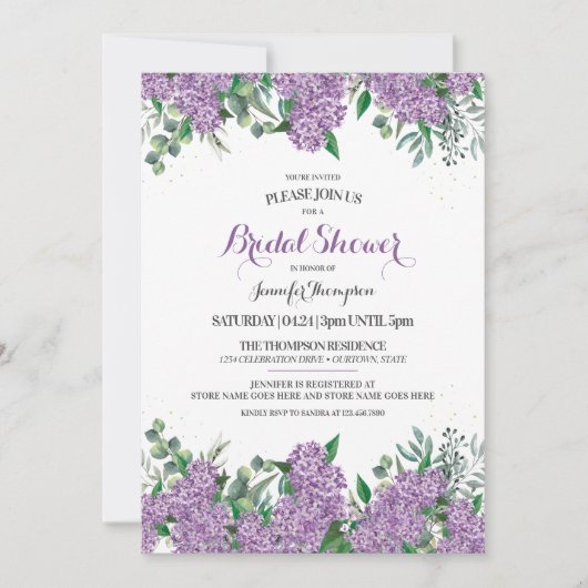 Lovely Lilacs Vrijgezellenfeest Kaart (Voorkant)