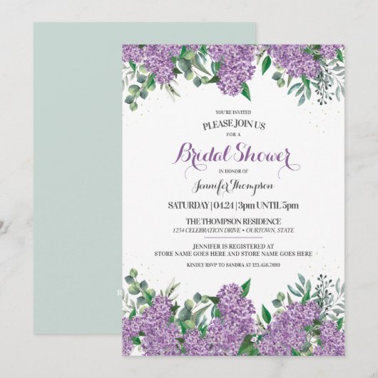 Lovely Lilacs Vrijgezellenfeest Kaart (Voorkant / Achterkant)