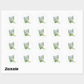 Lovely Lillies Ronde Sticker (Vel)