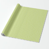 Lovely Lime Green Polka Dots Cadeaupapier (Uitgerold)
