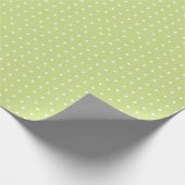 Lovely Lime Green Polka Dots Cadeaupapier (Hoek)