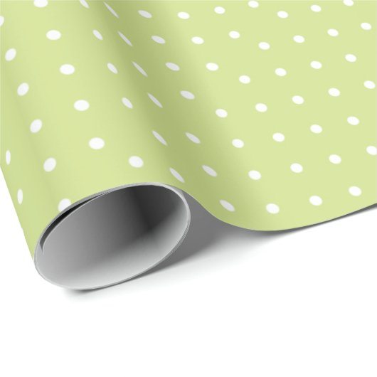 Lovely Lime Green Polka Dots Cadeaupapier (Rol Hoek)