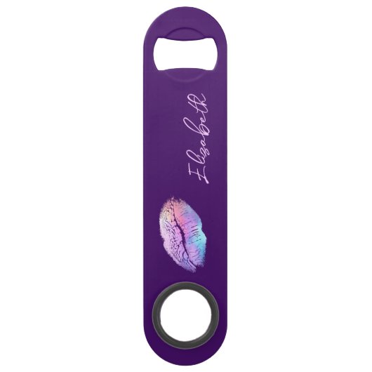 Lovely Lipstick Paars Speed Flessenopener (Voorkant)