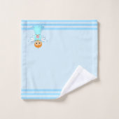 Lovely Little Angel & Turquoise Stripes Bad Handdoek (Wasdoekje)