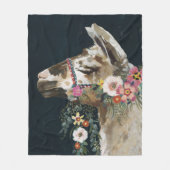 Lovely Llama Fleece Deken (Voorkant)