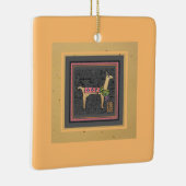 Lovely Llama-kerstflatTegel Keramisch Ornament (Rechts)
