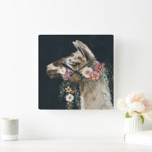 Lovely Llama Vierkante Klok (Huis)