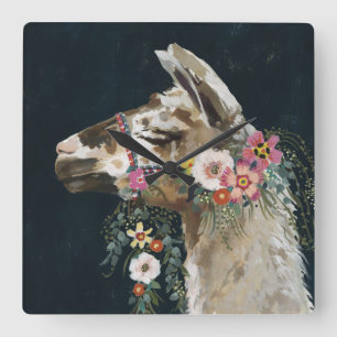 Lovely Llama Vierkante Klok