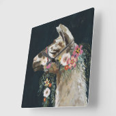 Lovely Llama Vierkante Klok (Hoek)