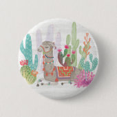 Lovely Llamas I Ronde Button 5,7 Cm (Voorkant)