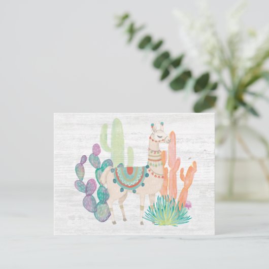Lovely Llamas II Briefkaart (Staand voorkant)