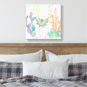 Lovely Llamas II Canvas Afdruk (Insitu (Slaapkamer))