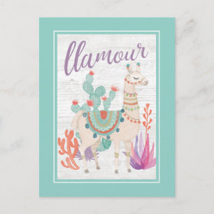 Lovely Llamas II Llamour Briefkaart