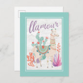 Lovely Llamas II Llamour Briefkaart (Voorkant / Achterkant)