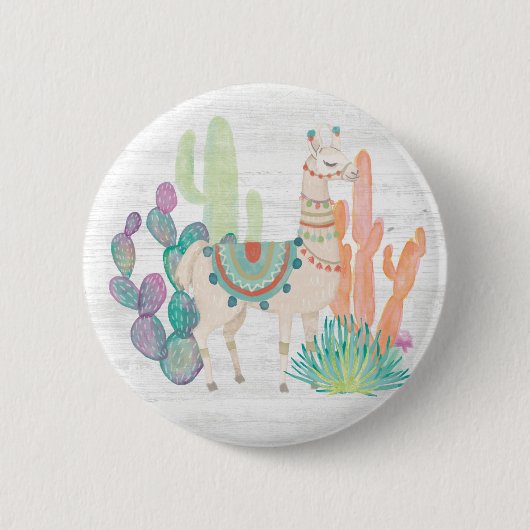 Lovely Llamas II Ronde Button 5,7 Cm (Voorkant)