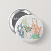 Lovely Llamas II Ronde Button 5,7 Cm (Voorkant /achterkant)