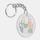 Lovely Llamas II Sleutelhanger (Voorkant Links)