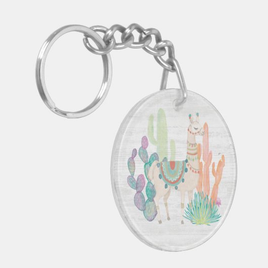 Lovely Llamas II Sleutelhanger (Voorkant Links)