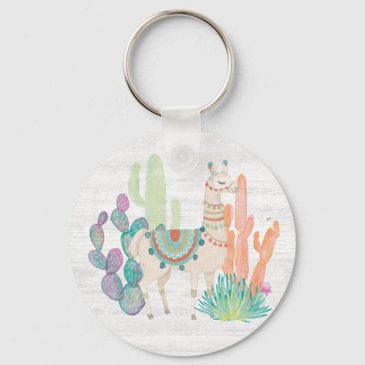 Lovely Llamas II Sleutelhanger (Voorkant)