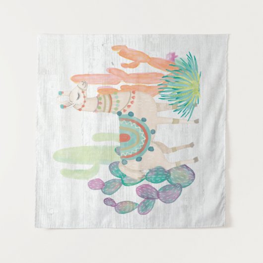 Lovely Llamas II Wandkleed (Voorkant)