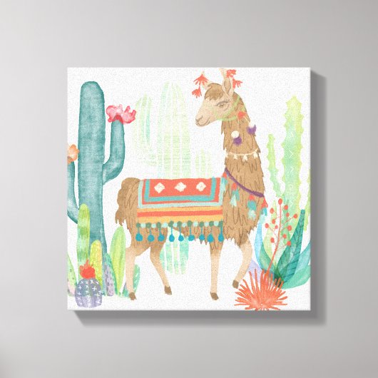 Lovely Llamas III Canvas Afdruk (Voorkant)