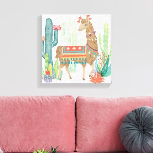 Lovely Llamas III Canvas Afdruk (Insitu (Woonkamer))