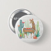 Lovely Llamas III Ronde Button 5,7 Cm (Voorkant /achterkant)