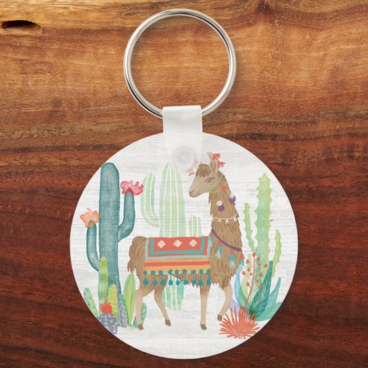 Lovely Llamas III Sleutelhanger (Voorkant)