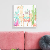 Lovely Llamas IV Canvas Afdruk (Insitu (Woonkamer))