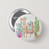 Lovely Llamas IV Ronde Button 5,7 Cm (Voorkant /achterkant)