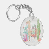 Lovely Llamas IV Sleutelhanger (Voorkant Links)