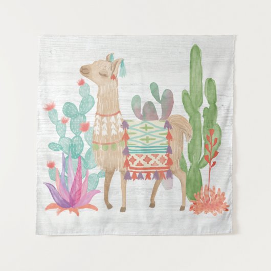 Lovely Llamas IV Wandkleed (Voorkant (horizontaal))