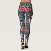 Lovely Llamas op blauwe Leggings (Achterkant)