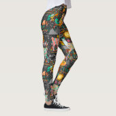 Lovely Llamas op grijze Leggings (Rechts)