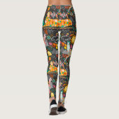 Lovely Llamas op grijze Leggings (Achterkant)
