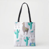 Lovely Llamas Tote Bag (Voorkant)