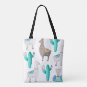 Lovely Llamas Tote Bag (Achterkant)