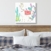 Lovely Llamas V Canvas Afdruk (Insitu (Slaapkamer))